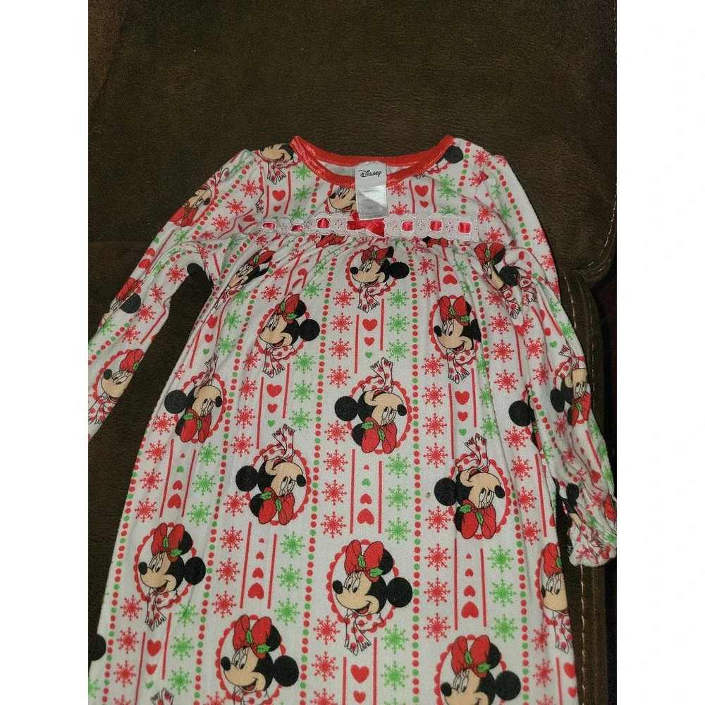 Disney minnie mouse nightgown holiday Christmas pajamas size‎ 4t - Picture 2 of 4